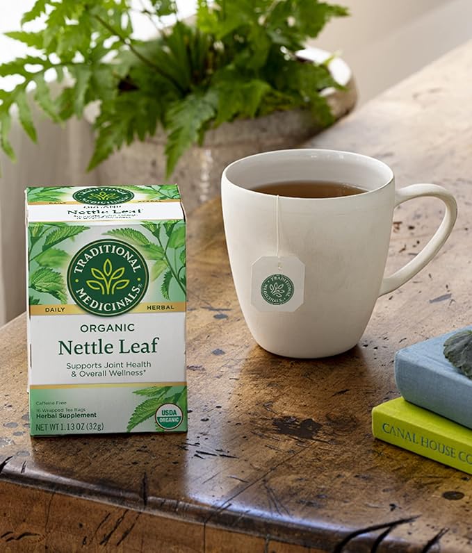 Traditional Medicinals Organic Nettle Leaf Herbal Tea, Supports Joint Health & Overall Wellness, (Pack of 2) - 32 Tea Bags Total