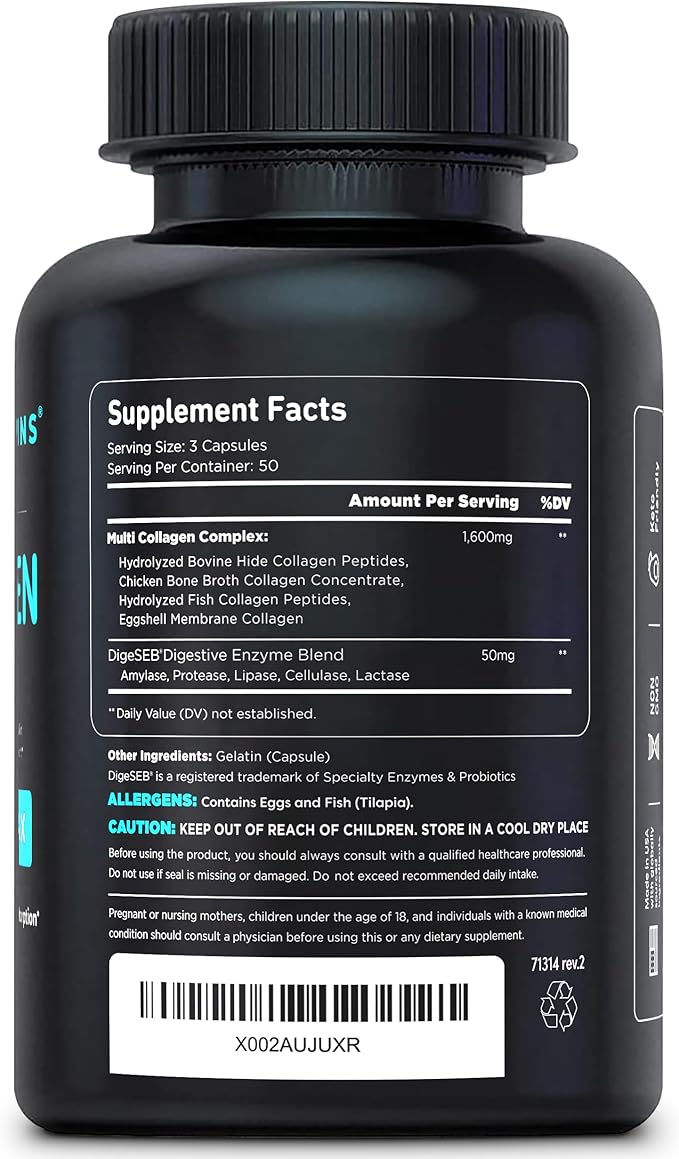 Vital Vitamins Multi Collagen Capsules + Probiotic Complex