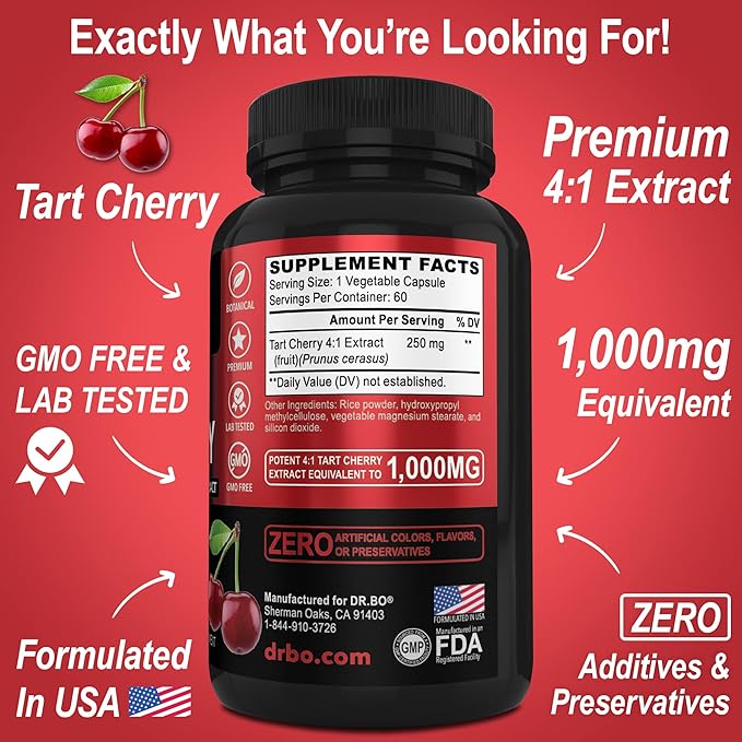 Glucosamine Chondroitin MSM Turmeric & Tart Cherry - Joint Health Supplement Knee Bone & Joints, Purge Uric Acid Cleanse Flush Antioxidant Pills - Joint Support Pills & Tart Cherry Extract Capsules