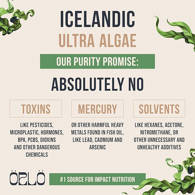 Orlo Omega 3 - Triple Strength Vegan Omega3s Supplement - Plant Based DHA & EPA Fatty Acids - Algae Omega-3 Oil - Krill or Fish Oil Alternative (60 Mini Softgels Kit)