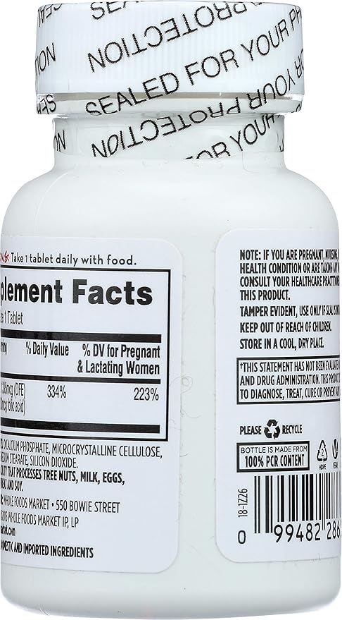 365 Everyday Value, Folic Acid 800mcg, 250 ct