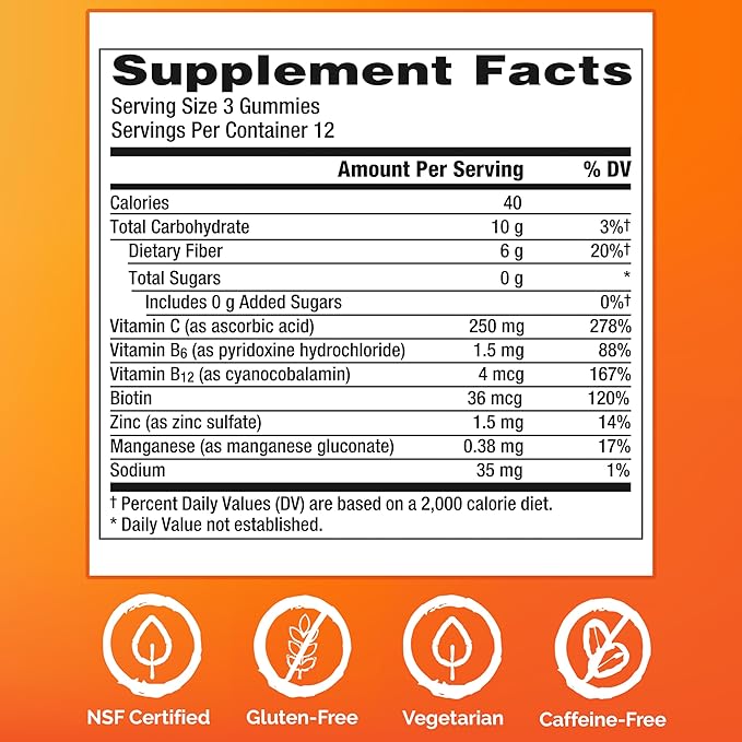 Emergen-C Zero Sugar Immune Support Adult Gummies 36 Count