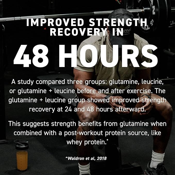 Kaged Muscle, L-Glutamine Powder 500 Gram, Vegan, Support Muscle Recovery, Post Workout, Glutamine, Banned-Substance Free, Unflavored, 100 Servings
