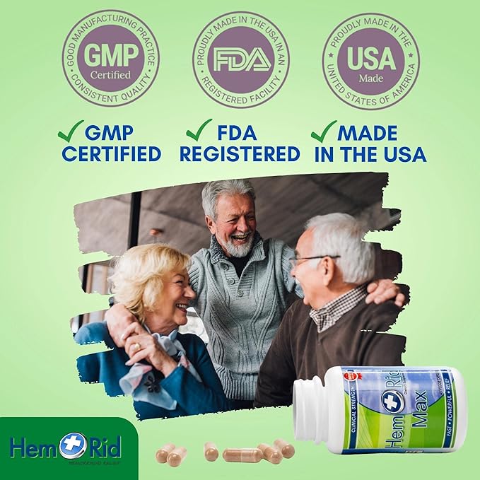 HemRid Max Fiber Gummies - Provides Fast Relief for Itching & Burning - Bundle & Save with The Dual Defense Bundle