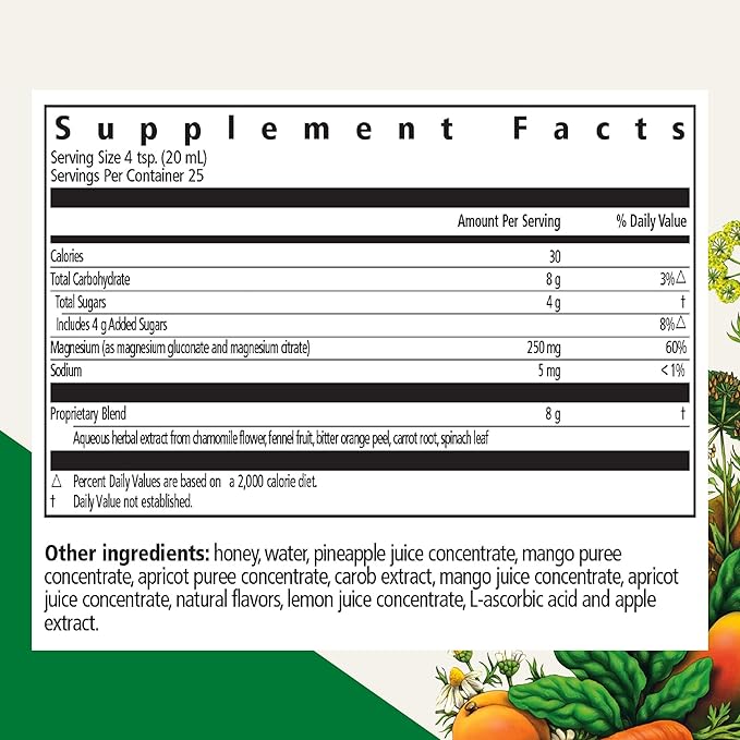 Floradix Magnesium - Liquid Herbal & Mineral Supplement for Bone Support, Digestive Health & More - Vegetarian, Non-GMO - 16.9 fl oz