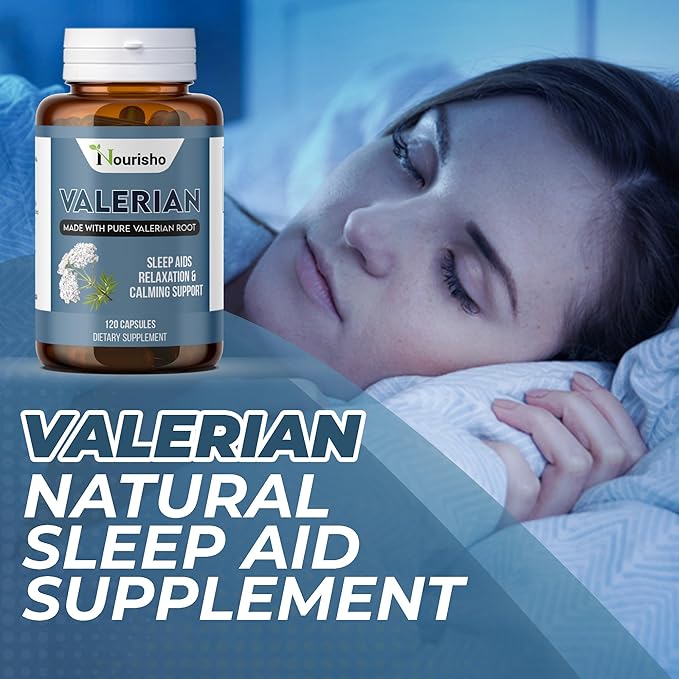 Valerian Root Capsules 120 Count 500mg, Valerian Root for Sleep, Valeriana Root Powder Capsules, Valerian Root Extract for Adults, valeriana capsulas - GMP Certified, Non GMO
