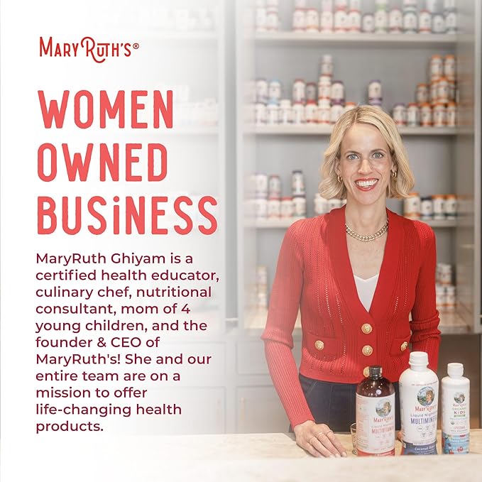 MaryRuth Organics Vitamin B12 Liquid Spray | Vegan, Non-GMO, Gluten-Free | USDA Organic Supplement | Energy & Nervous System Support | B12 Vitamins for Women & Men | 720 mcg | 1 Fl Oz