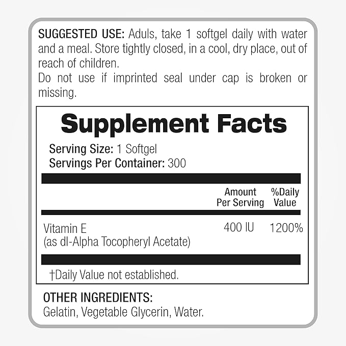 FITO MEDIC'S Lab - Vitamin e - 400 IU, 300 Softgels of - Pure- Vitamin e Oil - for Antioxidant Support- Vitamin e Capsules - Ultra high Absorption- vitamina e.