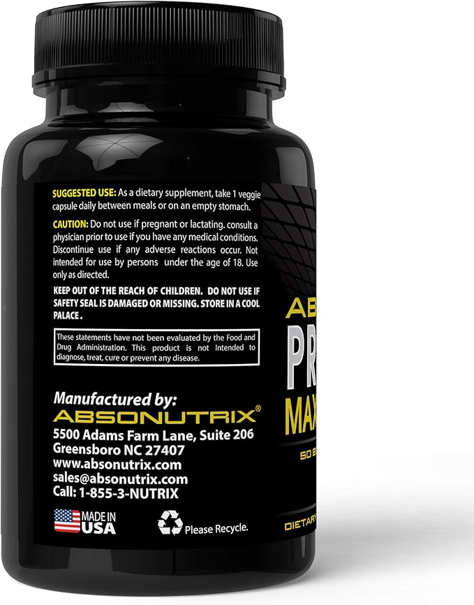 Absonutrix Probiotic Maximum Strength 50 Billion Per Capsule Multi-Strain 100 Capsules