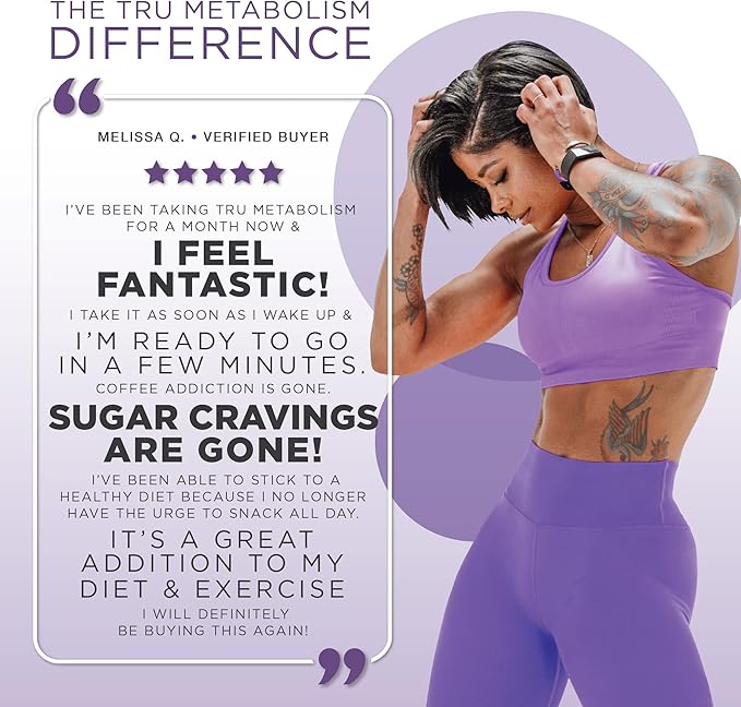 TRU Supplements Metabolism, Advanced Fat Loss, Fight Cravings, Boost Mood, No Jitters or Crash, 30 Servings