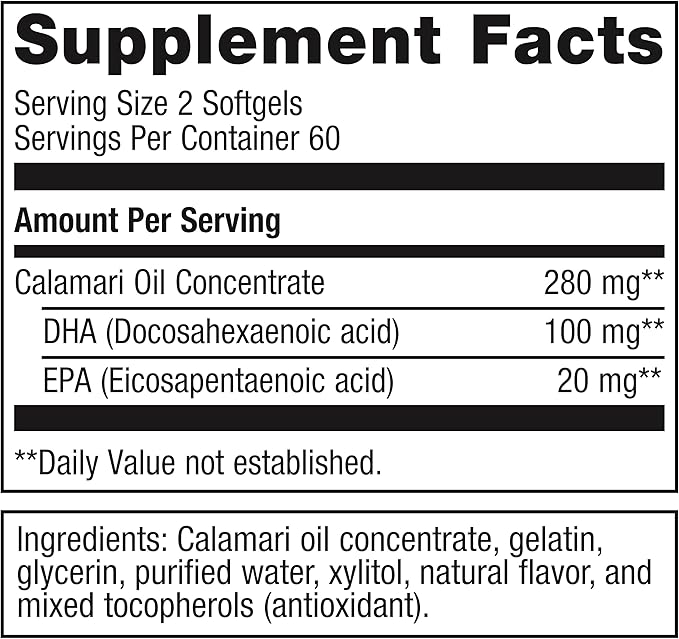 Metagenics MetaKids DHA - Kids DHA & EPA Supplement - for Brain Health & Support* - Immune Support* - from Calamari Oil - Natural Fruit Flavor - 120 Softgels