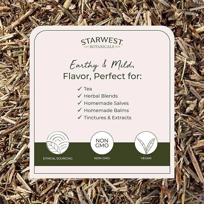 Starwest Botanicals Organic Dried St. John's Wort - Loose Leaf Herb for Tea, Made from St. John's Wort Flower, Supports Relaxation, Cut & Sifted, Certified Kosher, Non-GMO - 4 oz Pouch