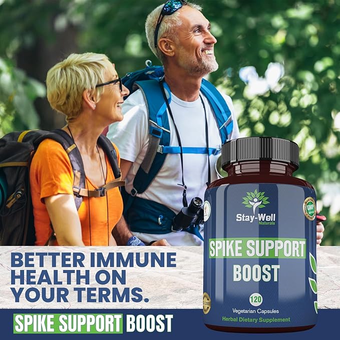 Spike Support Supplement, Nattokinase, Dandelion Root, Irish Sea Moss, Selenium, Black Seed- Natural Immunity Booster | Vegan, Non-GMO, Gluten-Free, 60 Day Supply, 120ct
