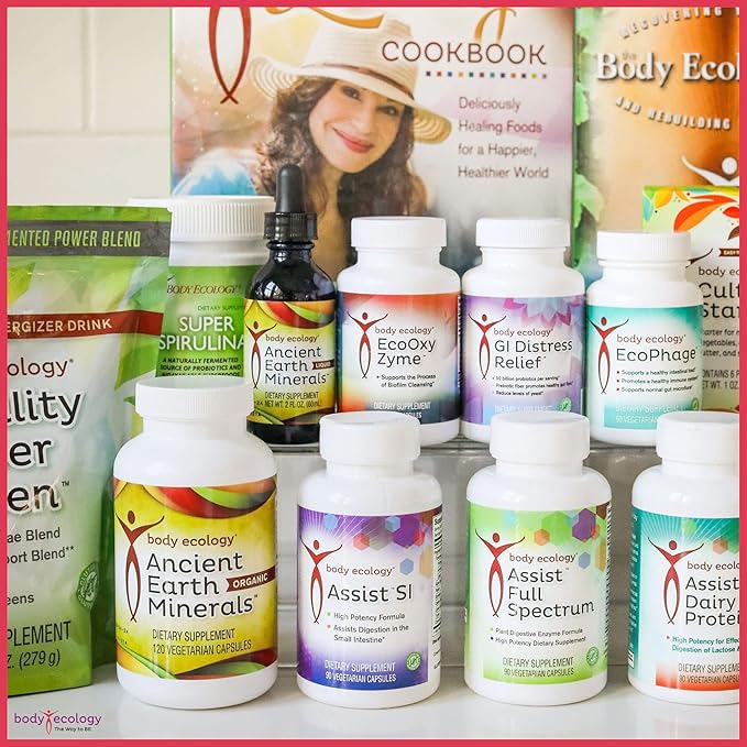 Body Ecology Ancient Earth Liquid Minerals | 100% Plant-Derived Trace Mineral Liquid Supplement | Fast-Absorbing Electrolyte Solution for Immune Support | 60 Servings (2 fl oz)