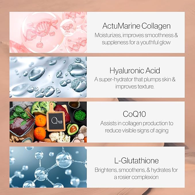 Relumins Marine Collagen Powder Drink Mix - Collagen Peptide with Glutathione, Green Tea, CoQ10, & Hyaluronic Acid Boosts Smooth Glowing Skin - 20 Powder Sachets x Pineapple Flavored + 2 Free Sachets