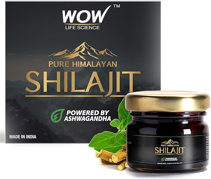 Pure Himalayan Shilajit/Shilajeet Resin Powered by Ashwagandha - 20g | Guaranteed 75%+ Fulvic Acid | Enhance Strength, Stamina & Immunity | Contains Lab Certificate