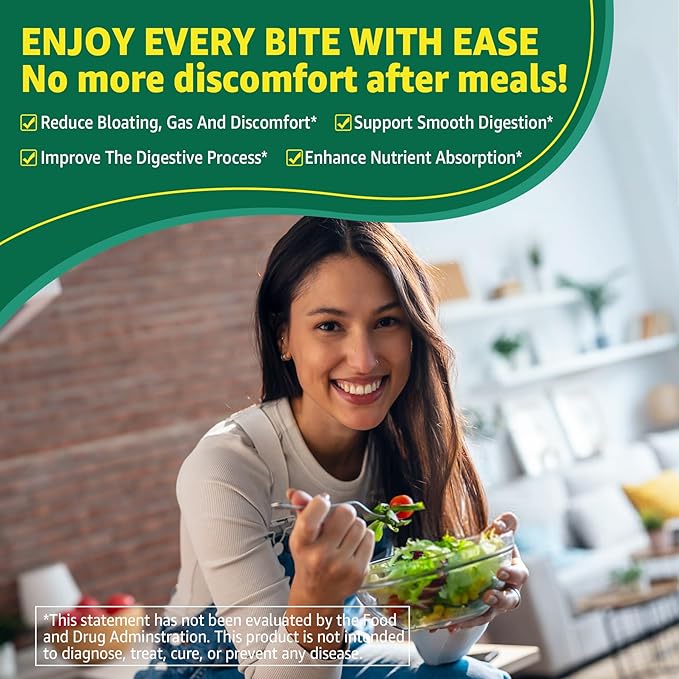 Digestive Enzymes Gummies for Women & Men, Multi-Enzymes with 90Billion CFU Probiotics and Prebiotics & Postbiotic, Vegetable & Fruit Fiber Blend, Super Enzymes for Digestive & Gut Health,Immune,60Cts