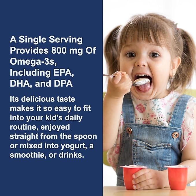Carlson - Kid's The Very Finest Fish Oil Liquid, 800 mg Omega-3s, Norwegian, Wild-Caught Fish Oil, Omega 3 Liquid for Kids, Sustainably Sourced, Lemon, 200 ml