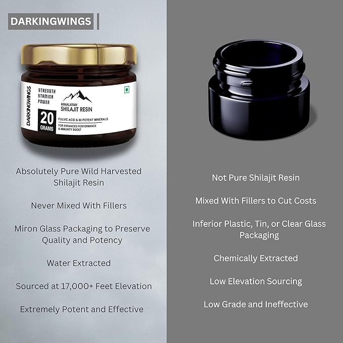 Pure Himalayan Shilajit Resin High Potency for Men & Women, Pure Natural Shilajit, 500 mg Per Serving, Naturally Occuring Trace Minerals & Fulvic Acid for Energy, Metabolism & Immune Support