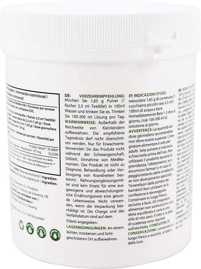 2 Pounds Magnesium Chloride Hexahydrate | Pharmaceutical Grade Ingredients | Crystal Powder | Pure Ph. EUR., BP, USP, 100% | Heiltropfen®