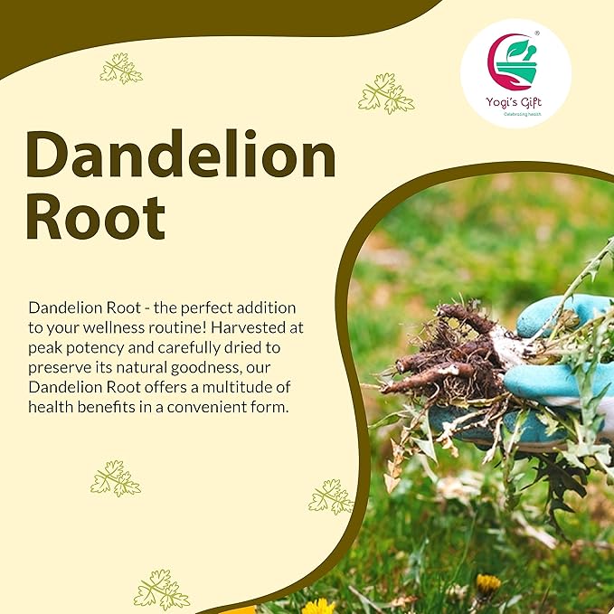 Dandelion Root 4 oz | Cut and Sifted Loose Root | by Yogi's Giftยฎ
