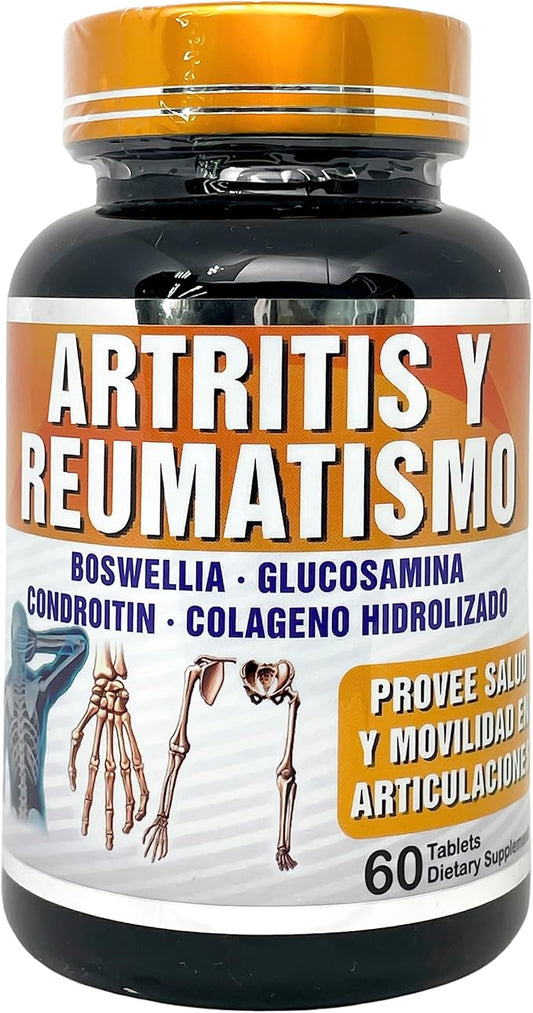 Artritis Y Reumatismo Boswellia Glucosamina Condroitin Colageno 60 Tablets