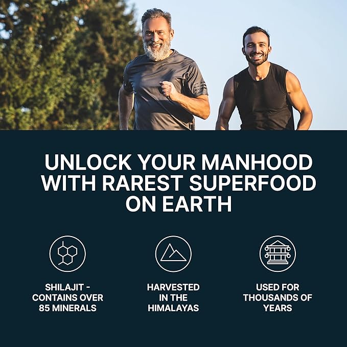 Pure Himalayan Shilajit Gummies for Men with Ashwagandha - Shilajit and Ashwagandha for Men - Boost Energy, Mood, Motivation - High Potency and Absorption, Vegan-Friendly - 120 Count