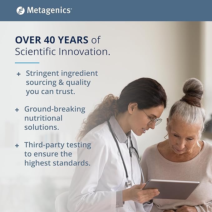 Metagenics OmegaGenics Fish Oil EPA-DHA 720 mg - Omega-3 Fish Oil Supplement - High Potency - for Heart Health, Musculoskeletal Health & Immune System Health* - with DHA & EPA - 60 Softgels