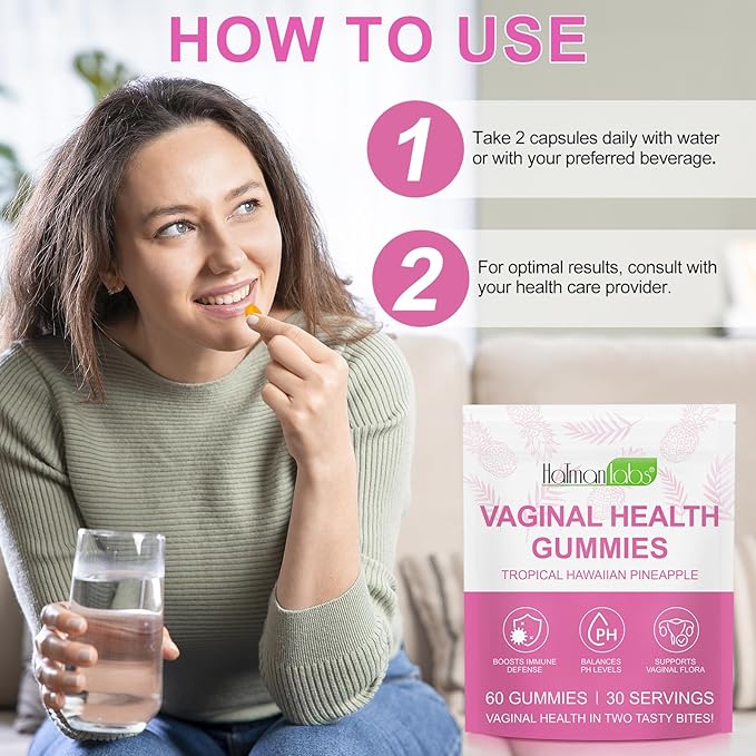 Vital Source Feminine Gummies - Feminine Balance Gummies for Women ph Natrual Famale Balance Cummies - Collagen Gummies - Pineapple PH Balance Gummies for Women Support Women’s Health - 60PCS