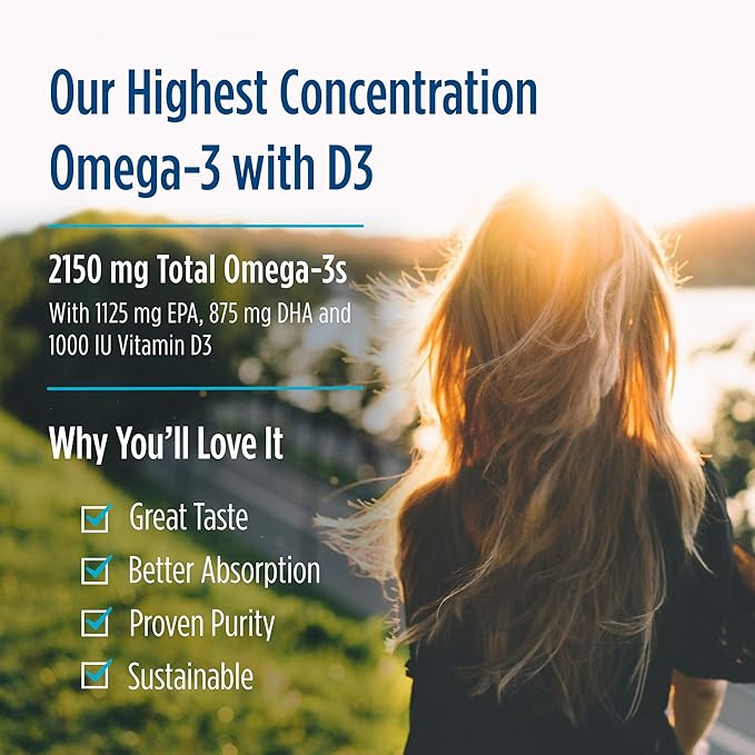 Nordic Naturals ProOmega 2000-D, Lemon Flavor - 90 Soft Gels - 2150 mg Omega-3 + 1000 IU D3 - Ultra High-Potency Fish Oil - EPA & DHA - Brain, Heart, & Immune Health - Non-GMO - 45 Servings