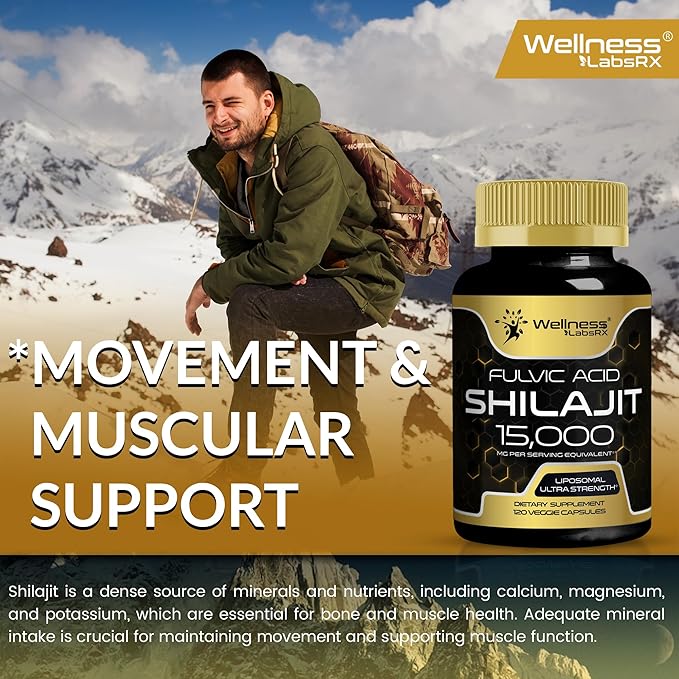 Himalayan Shilajit Capsules for Men 120 Count - 1500mg - Shilajit for Men, Pure Shilajeet for Women with Naturally Occuring Fulvic Acid - Shilajet Supplement for Enhanced Energy and Immune Support