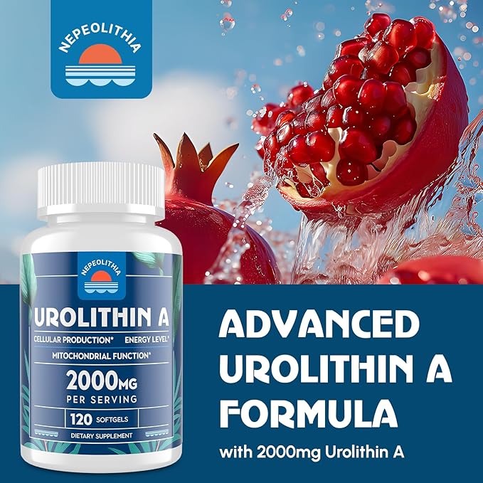 Urolithin A 2000mg, Gluten Free, 120 Softgels