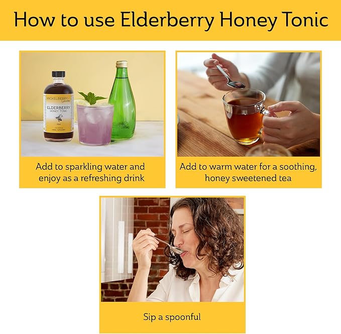 Mickelberry Gardens Elderberry Honey Propolis Throat Spray - Natural Immune Support and Throat Coat for Kids and Adults, 2 Ounces (Pack of 2)