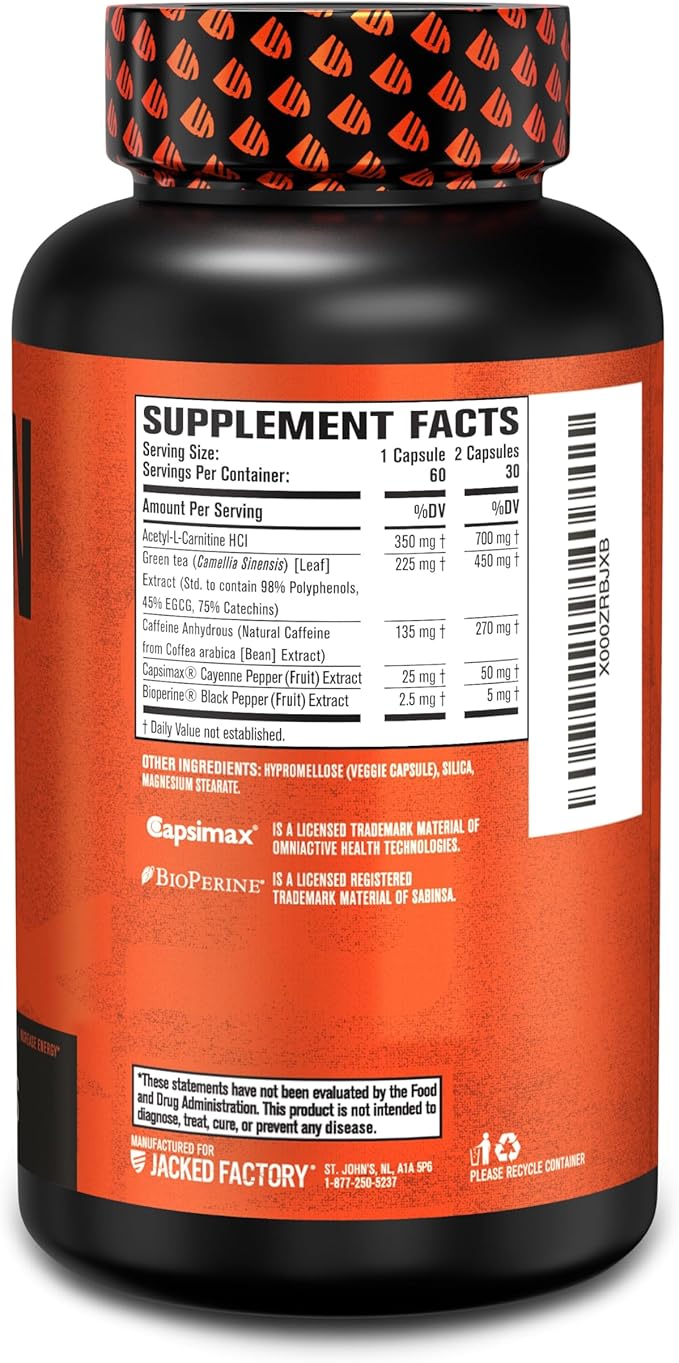 Jacked Factory Burn-XT + Lean-PM Kit - 24-Hour Weightloss Stack w/Clinically Studied Thermogenic Fat Burner & Nighttime Weight Loss Sleep Aid - 60 Count, 2 Pack