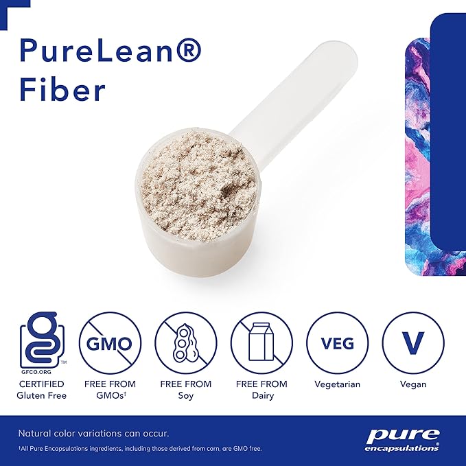 Pure Encapsulations PureLean Fiber | Powdered Blend of Soluble and Insoluble Fibers and Probiotics to Promote Microflora Balance and GI Function* | 12.2 Ounces*