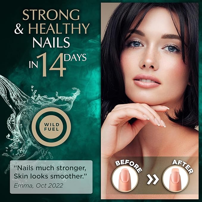 WILD FUEL Liquid Collagen Peptides with Biotin Vitamins for Hair Skin and Nails - 10,000mcg Liquid Collagen for Women and Men 5,000mcg Biotin - Lemon Flavor, 2-Month - 2 oz