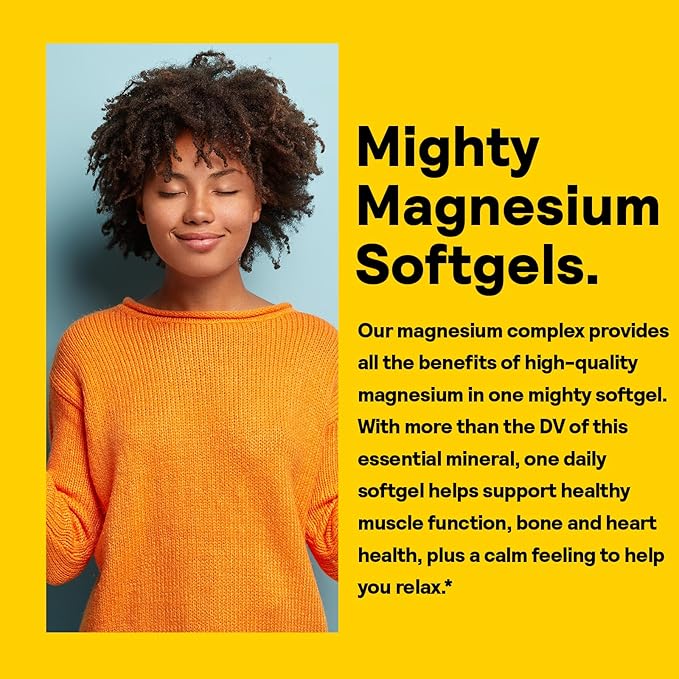 NATURE'S LIFE SoftMag 500 mg - Magnesium Complex w/Magnesium Citrate, Magnesium Malate - Bone Health, Muscle and Heart Health Support - Easy to Swallow Softgels - 60-Day Guarantee, 60 Servings, 60ct