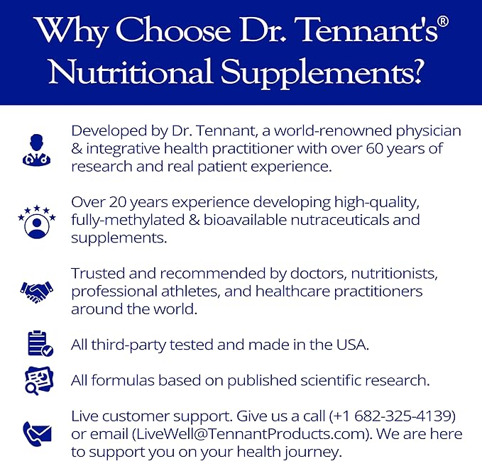 Dr. Tennant's Probiotic Formula with Prebiotics | 30 Billion CFUs | Time-Release, Acid-Resistant, Vegan Capsules | Gluten-Free, Dairy-Free, No Refrigeration Needed