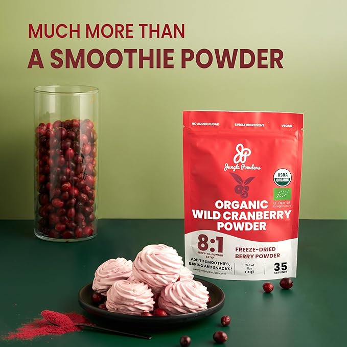 Father's Day Gift for Grandpa - USDA Organic Wild Bilberry Extract Bundle 2x3.4oz Liquid Extract + Organic Wild Cranberry Powder 5oz - Wellness Gift for Eyes & Superfood Extract