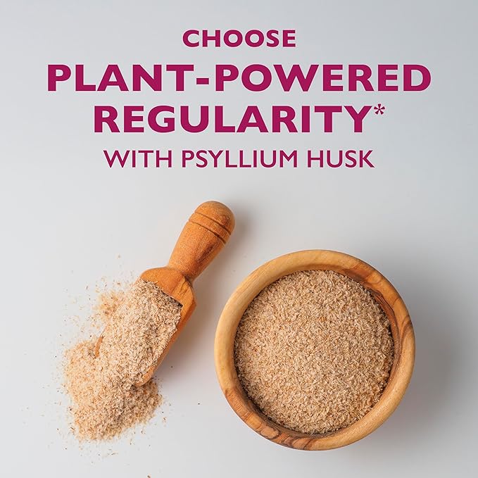 Metamucil 4 in 1 Daily Fiber Supplement Powder, Fiber Powder for Digestive Health and Regularity*, Sugar-Free, Orange, Naturally Sourced Psyllium Fiber, 114 teaspoons