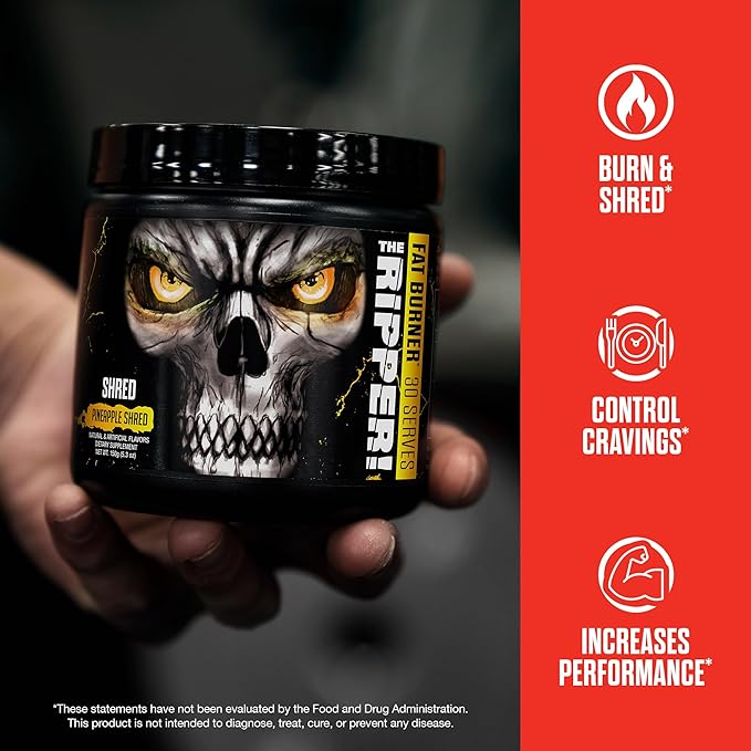 JNX SPORTS The Ripper! Shredding Thermogenic Fat Burner - Peach Mango 30 Servings | Advanced Fast Acting Stim Thermogenesis, Appetite Suppressant for Men & Women