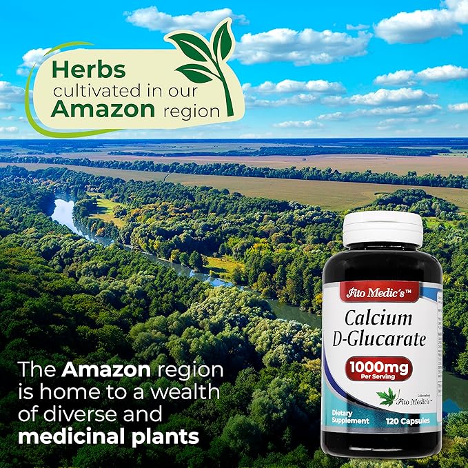 Lab - Calcium d-glucarate, Calcium 1000mg -120 Caps, Calcium Supplement- Menopause Support- Hormone Harmony- Liver Detox- Detox Cleanse- Ultra high Absorption- Calcium, Calcio.