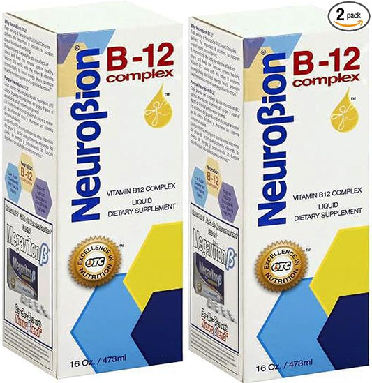 Neurobion Vitamin B12 Complex 16 Oz Liquid Citrus Flavor 2 Pack