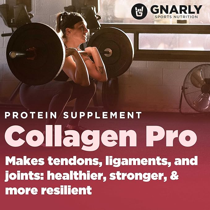 Gnarly Nutrition Collagen Peptides – Gnarly Collagen Pro with Vitamin C, Zinc & Copper – NSF Sport Certified, Protein Synthesis Vitamin Powder – Unflavored, 16.05 oz (30 Servings)