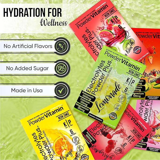 Electrolytes Powder Plus, Keto, Variety Pack A, Sugar Free, Pink Himalayan Salt, 1000mg Potassium, 120mg Calcium, 120mg Magnesium, Non-GMO, Zero Calories, (16 Hydration Packets)