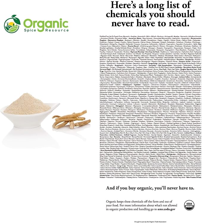 Organic Ashwagandha Root Powder - 1.10 lbs (17.64 oz) | Resealable Kraft Bag,Non-GMO, Indian Ginseng, Withania Somnifera -100% Raw from India, by SHOPOSR