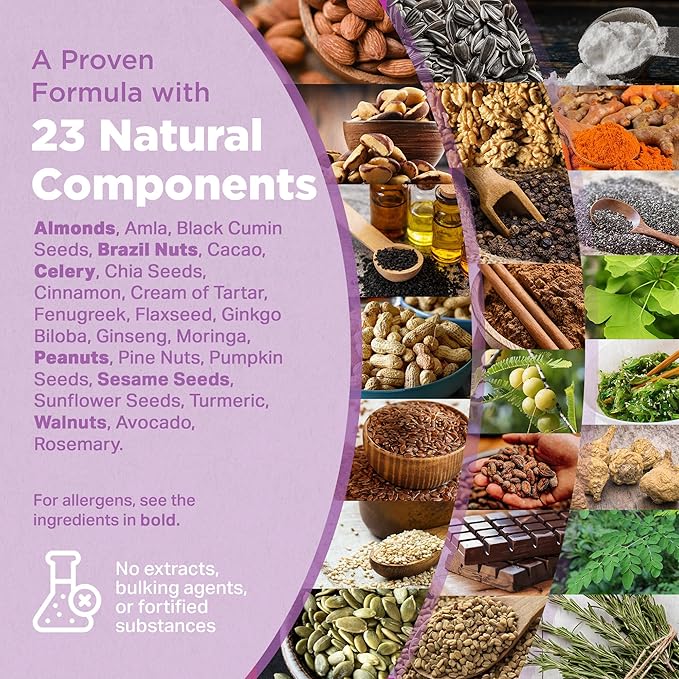 Strength & Spices Memory Booster and Focus Supplement with Ginkgo Biloba and 22 Super Ingredients, Plant-Based Brain Supplement for Memory, Clarity, and Alertness, 1000mg, 60 Capsules