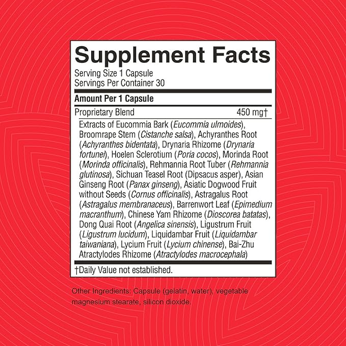 Nature's Sunshine KB-C, Chinese TCM Concentrate, 30 Capsules | Strengthens the Urinary System, Supports the Structural System, and May Help the Body Restore Energy