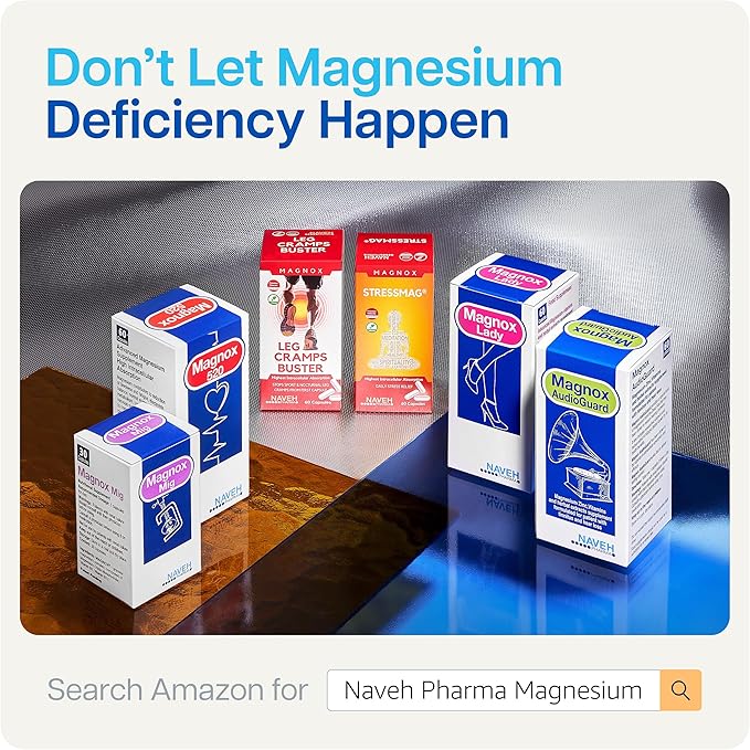 MAGNOX Lady Magnesium Supplement | Menopause and PMS Support Supplement for Women | Magnesium Complex with Vitamins B6, B1, B12, D, Zinc | High-Absorption Dead Sea Organic | 60 Capsules