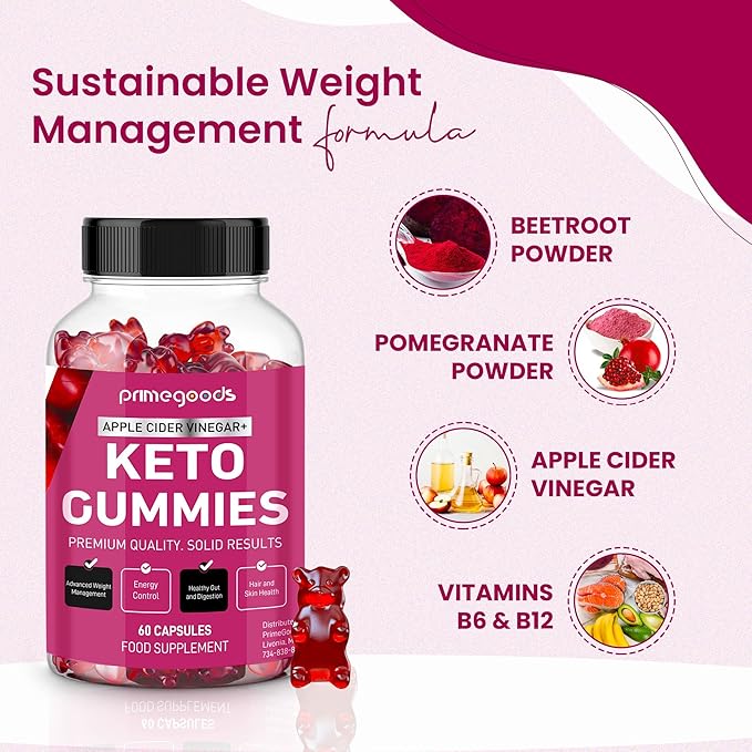 Keto ACV Gummies Advanced Weight Loss Formula-Apple Cider Vinegar gummies-1000mg avc with Vitamins B12 & B6- Weight Loss Gummies for Women and Men-Energy-Digestion-Natural-Pomegranite-Beetroot